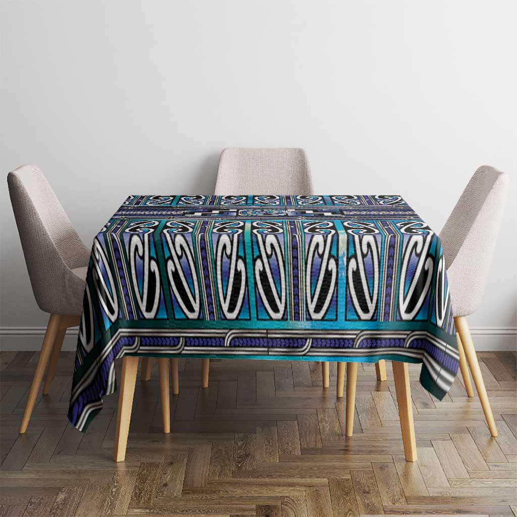 Maori Matariki Tablecloth Blue Galaxy Aesthetic Koru Art