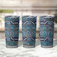 Maori Matariki Tumbler Cup Blue Galaxy Aesthetic Koru Art