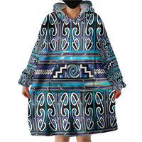 Maori Matariki Wearable Blanket Hoodie Blue Galaxy Aesthetic Koru Art
