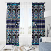 Maori Matariki Window Curtain Blue Galaxy Aesthetic Koru Art