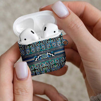 Maori Matariki AirPods Case Green Galaxy Aesthetic Koru Art