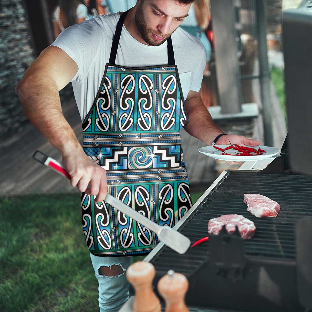 Maori Matariki Apron Green Galaxy Aesthetic Koru Art