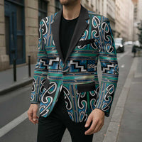 Maori Matariki Blazer Green Galaxy Aesthetic Koru Art