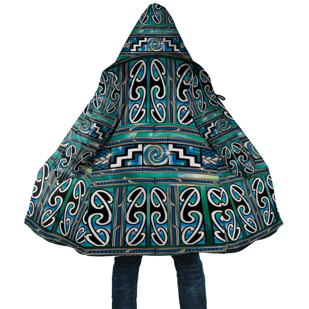 Maori Matariki Cloak Green Galaxy Aesthetic Koru Art