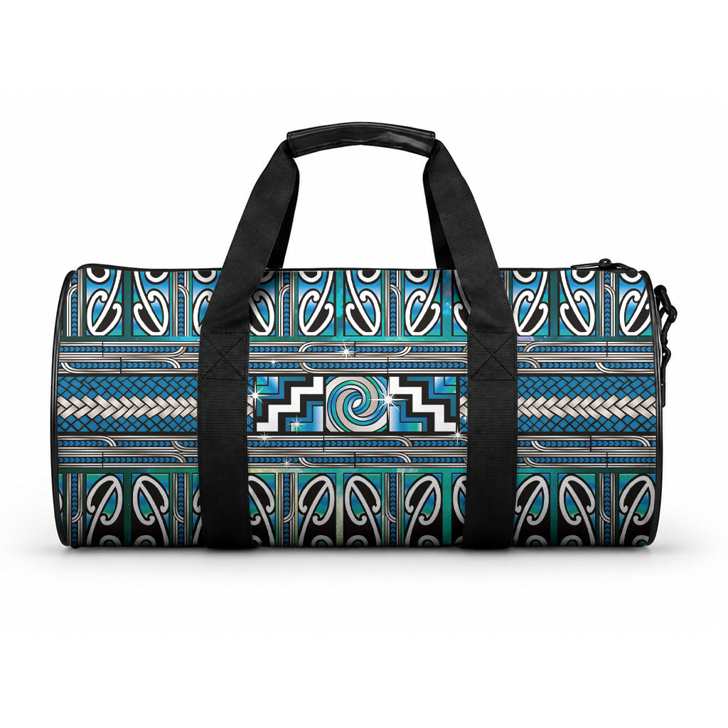 Maori Matariki Duffle Bag Green Galaxy Aesthetic Koru Art LT01 One size Green - Polynesian Pride