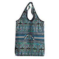 Maori Matariki Grocery Bag Green Galaxy Aesthetic Koru Art