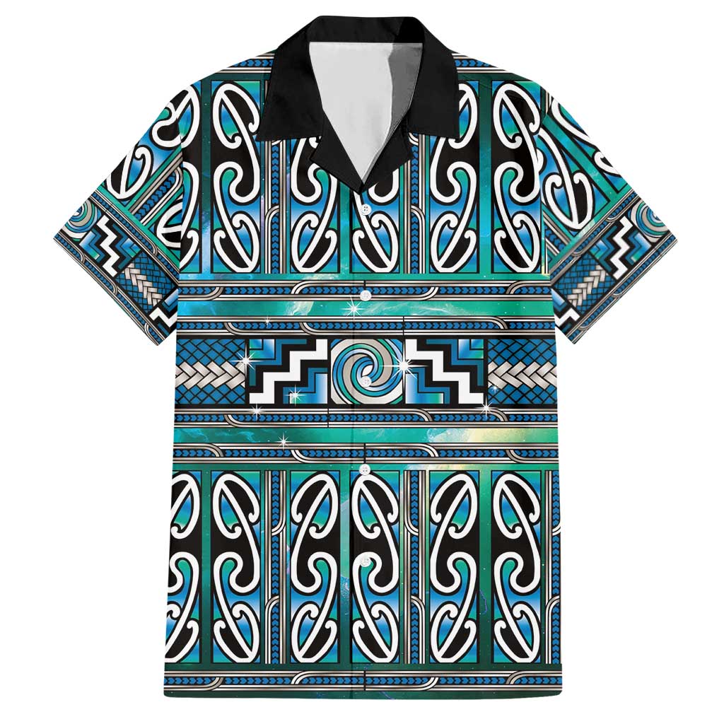 Maori Matariki Hawaiian Shirt Green Galaxy Aesthetic Koru Art LT01 Green - Polynesian Pride