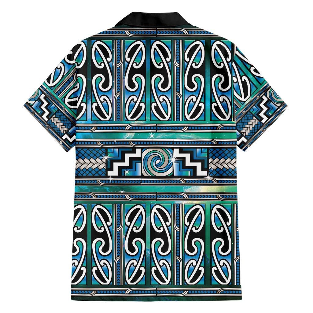 Maori Matariki Hawaiian Shirt Green Galaxy Aesthetic Koru Art LT01 - Polynesian Pride