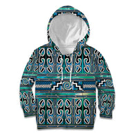 Maori Matariki Kid Hoodie Green Galaxy Aesthetic Koru Art LT01 Hoodie Green - Polynesian Pride