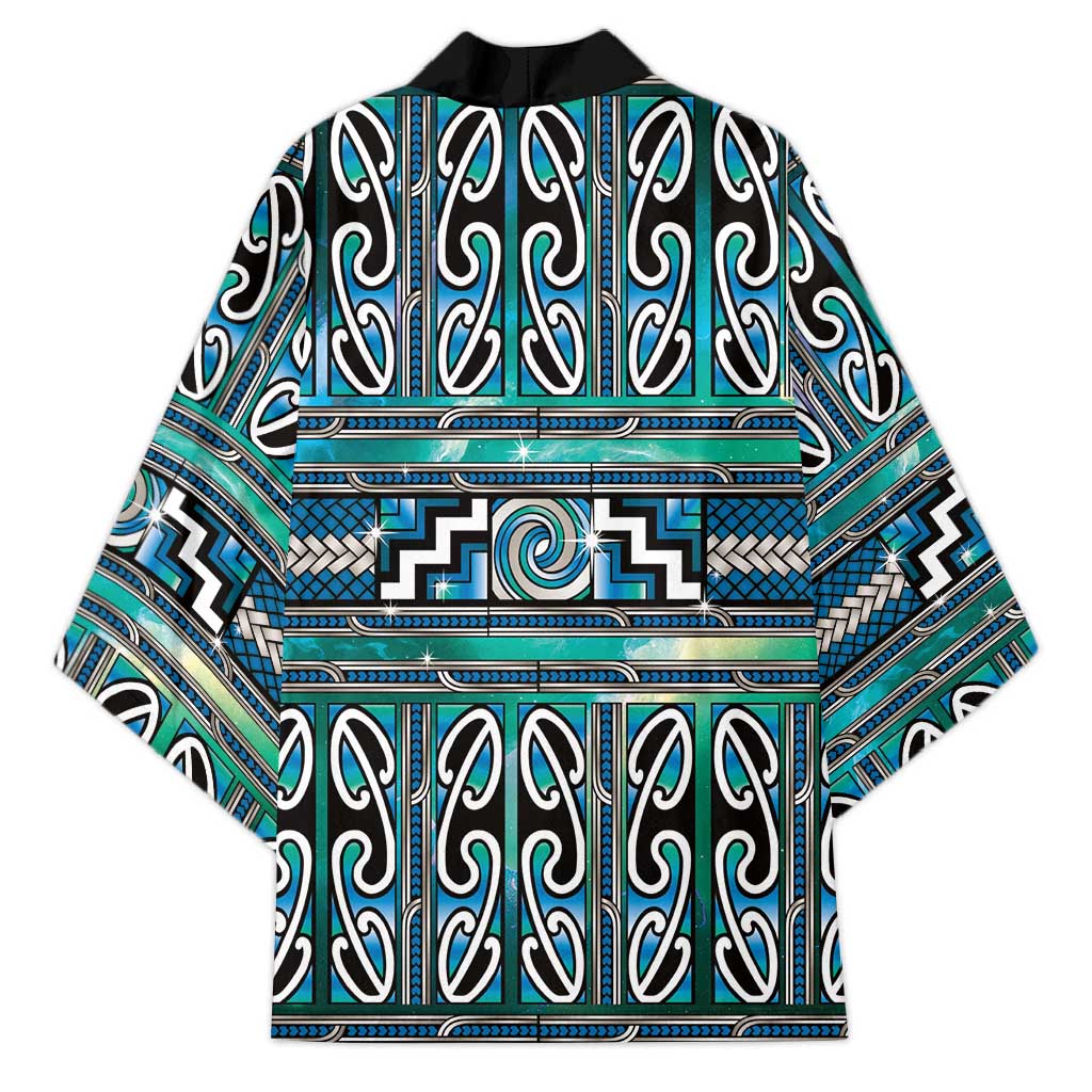 Maori Matariki Kimono Green Galaxy Aesthetic Koru Art