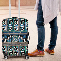 Maori Matariki Luggage Cover Green Galaxy Aesthetic Koru Art LT01 Green - Polynesian Pride