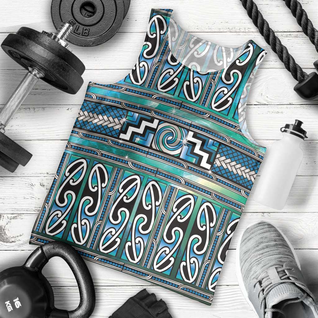 Maori Matariki Men Tank Top Green Galaxy Aesthetic Koru Art