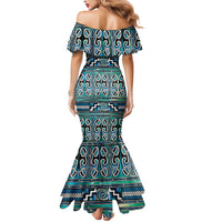 Maori Matariki Mermaid Dress Green Galaxy Aesthetic Koru Art LT01 - Polynesian Pride