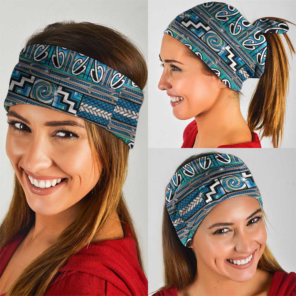 Maori Matariki Neck Gaiter Green Galaxy Aesthetic Koru Art