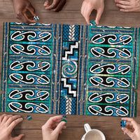 Maori Matariki Puzzle Green Galaxy Aesthetic Koru Art