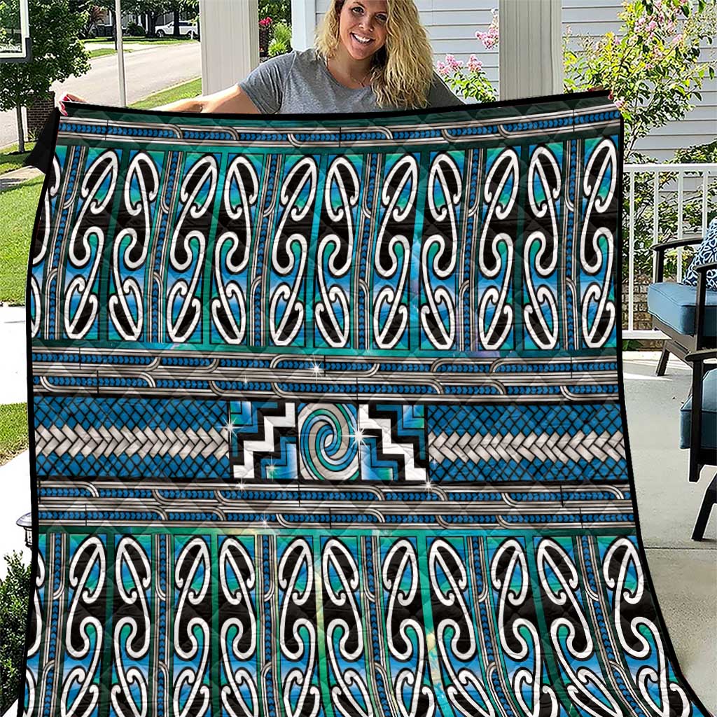 Maori Matariki Quilt Green Galaxy Aesthetic Koru Art