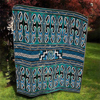 Maori Matariki Quilt Green Galaxy Aesthetic Koru Art