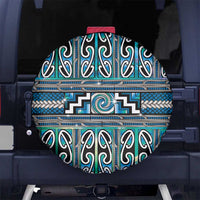 Maori Matariki Spare Tire Cover Green Galaxy Aesthetic Koru Art LT01 No hole Green - Polynesian Pride