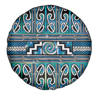 Maori Matariki Spare Tire Cover Green Galaxy Aesthetic Koru Art LT01 - Polynesian Pride