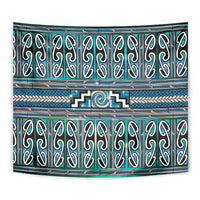 Maori Matariki Tapestry Green Galaxy Aesthetic Koru Art