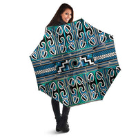 Maori Matariki Umbrella Green Galaxy Aesthetic Koru Art