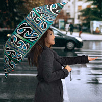 Maori Matariki Umbrella Green Galaxy Aesthetic Koru Art