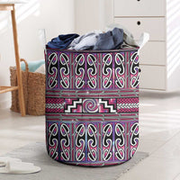 Maori Matariki Laundry Basket Pink Galaxy Aesthetic Koru Art