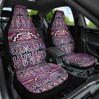 Maori Matariki Car Seat Cover Pink Galaxy Aesthetic Koru Art LT01 One Size Pink - Polynesian Pride