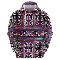 Maori Matariki Hoodie Pink Galaxy Aesthetic Koru Art