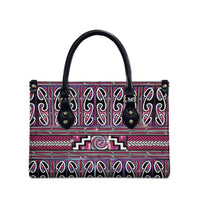 Maori Matariki Leather Bag Pink Galaxy Aesthetic Koru Art