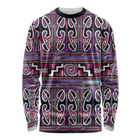 Maori Matariki Long Sleeve Shirt Pink Galaxy Aesthetic Koru Art