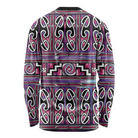 Maori Matariki Long Sleeve Shirt Pink Galaxy Aesthetic Koru Art