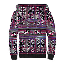 Maori Matariki Sherpa Hoodie Pink Galaxy Aesthetic Koru Art