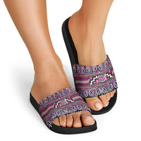 Maori Matariki Slide Sandals Pink Galaxy Aesthetic Koru Art