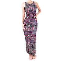 Maori Matariki Tank Maxi Dress Pink Galaxy Aesthetic Koru Art LT01 Women Pink - Polynesian Pride