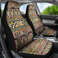 Maori Matariki Car Seat Cover Yellow Galaxy Aesthetic Koru Art LT01 - Polynesian Pride