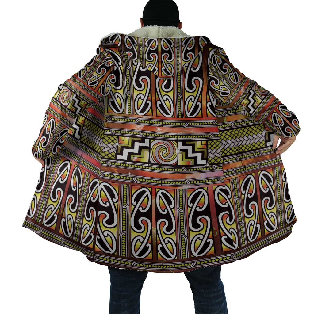 Maori Matariki Cloak Yellow Galaxy Aesthetic Koru Art