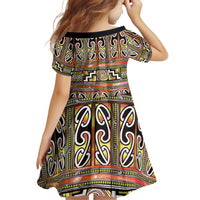 Maori Matariki Family Matching Off Shoulder Maxi Dress and Hawaiian Shirt Yellow Galaxy Aesthetic Koru Art