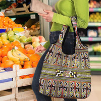 Maori Matariki Grocery Bag Yellow Galaxy Aesthetic Koru Art
