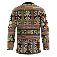 Maori Matariki Hockey Jersey Yellow Galaxy Aesthetic Koru Art