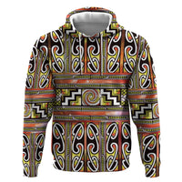 Maori Matariki Hoodie Yellow Galaxy Aesthetic Koru Art