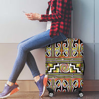 Maori Matariki Luggage Cover Yellow Galaxy Aesthetic Koru Art
