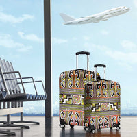 Maori Matariki Luggage Cover Yellow Galaxy Aesthetic Koru Art