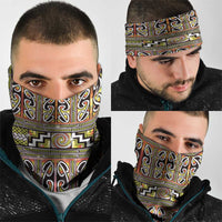 Maori Matariki Neck Gaiter Yellow Galaxy Aesthetic Koru Art