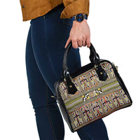 Maori Matariki Shoulder Handbag Yellow Galaxy Aesthetic Koru Art