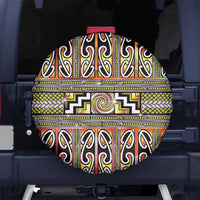 Maori Matariki Spare Tire Cover Yellow Galaxy Aesthetic Koru Art LT01 No hole Yellow - Polynesian Pride