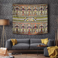 Maori Matariki Tapestry Yellow Galaxy Aesthetic Koru Art