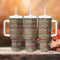 Maori Matariki Tumbler With Handle Yellow Galaxy Aesthetic Koru Art