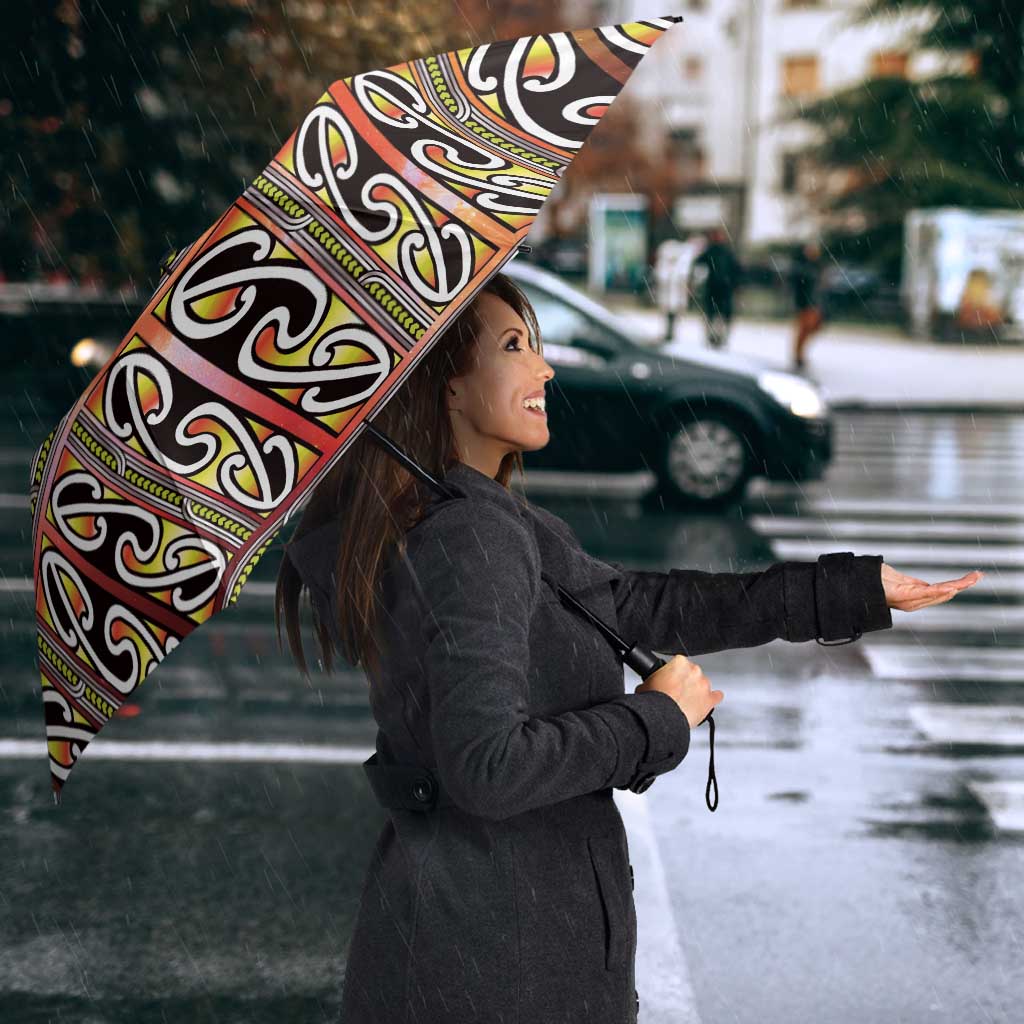 Maori Matariki Umbrella Yellow Galaxy Aesthetic Koru Art