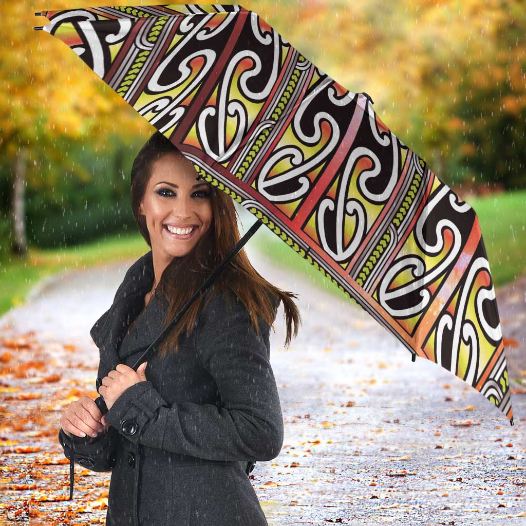 Maori Matariki Umbrella Yellow Galaxy Aesthetic Koru Art